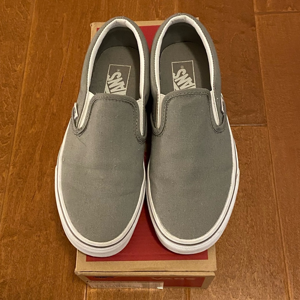 Size 7 gray canvas Vans